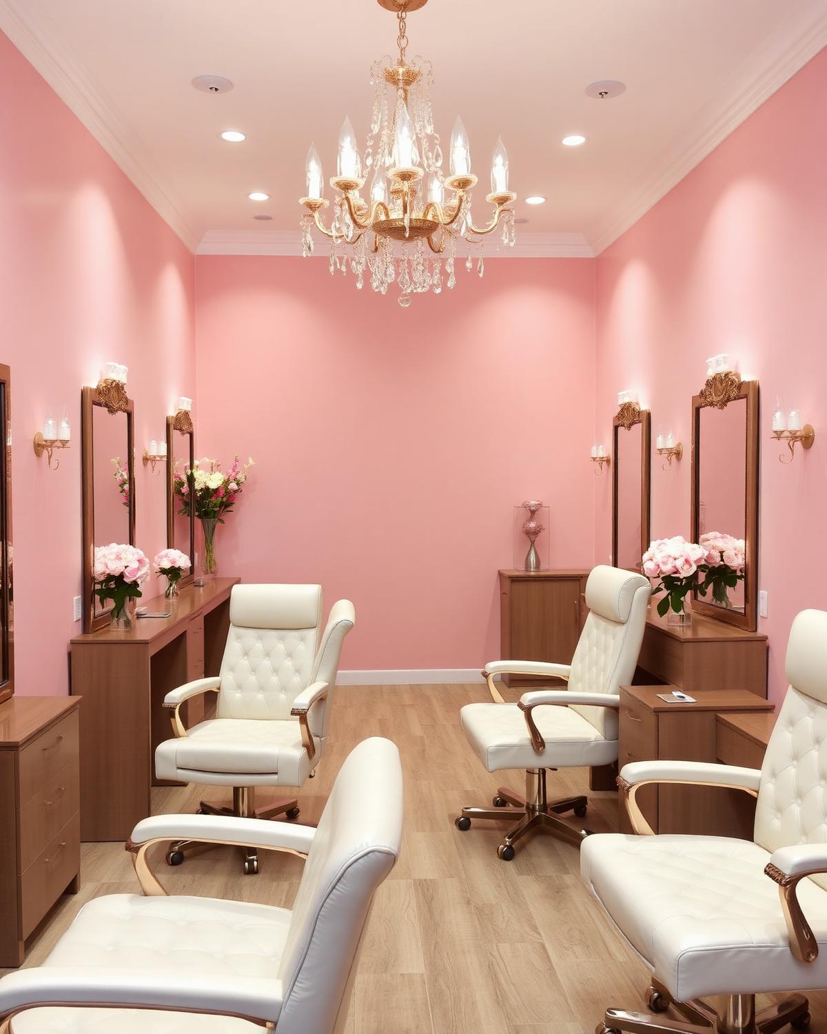 Le Posh Nail Bar interior with plush chairs and elegant decor