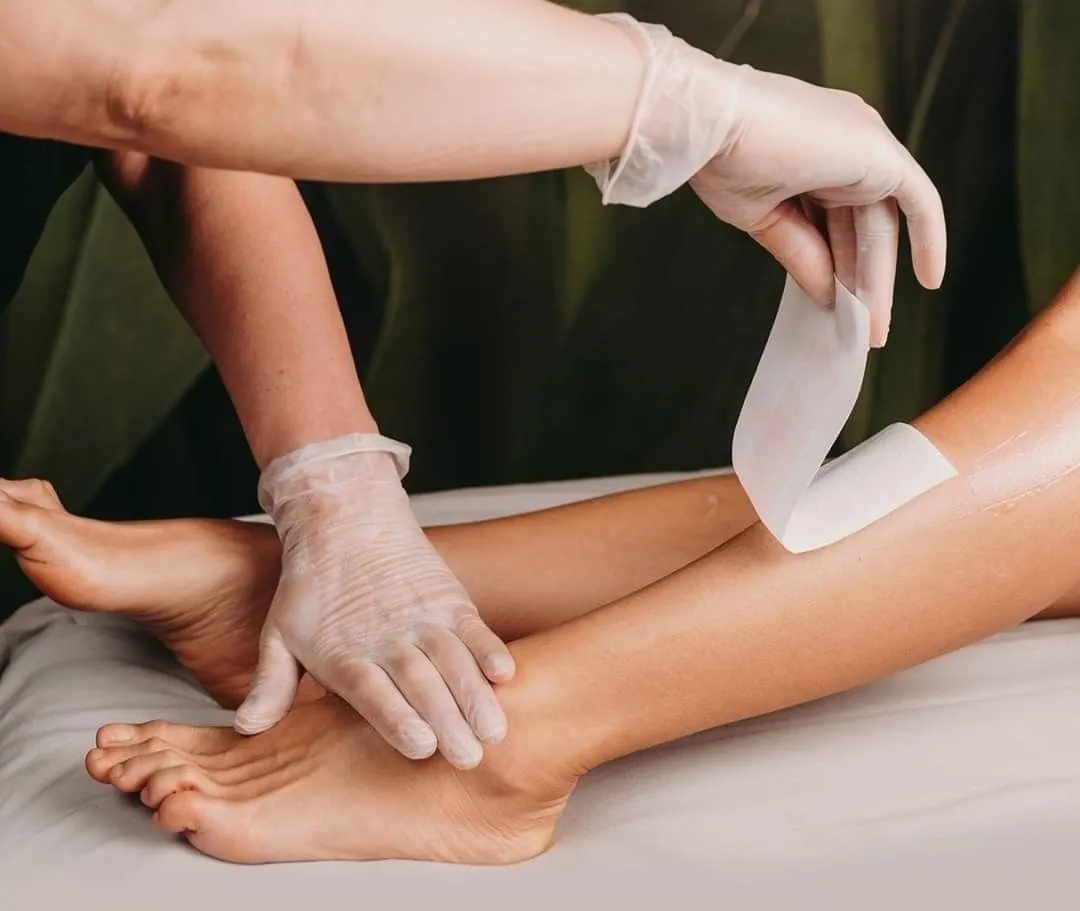 Lower leg waxing strip removal — professional waxing South Austin 78745 Le Posh