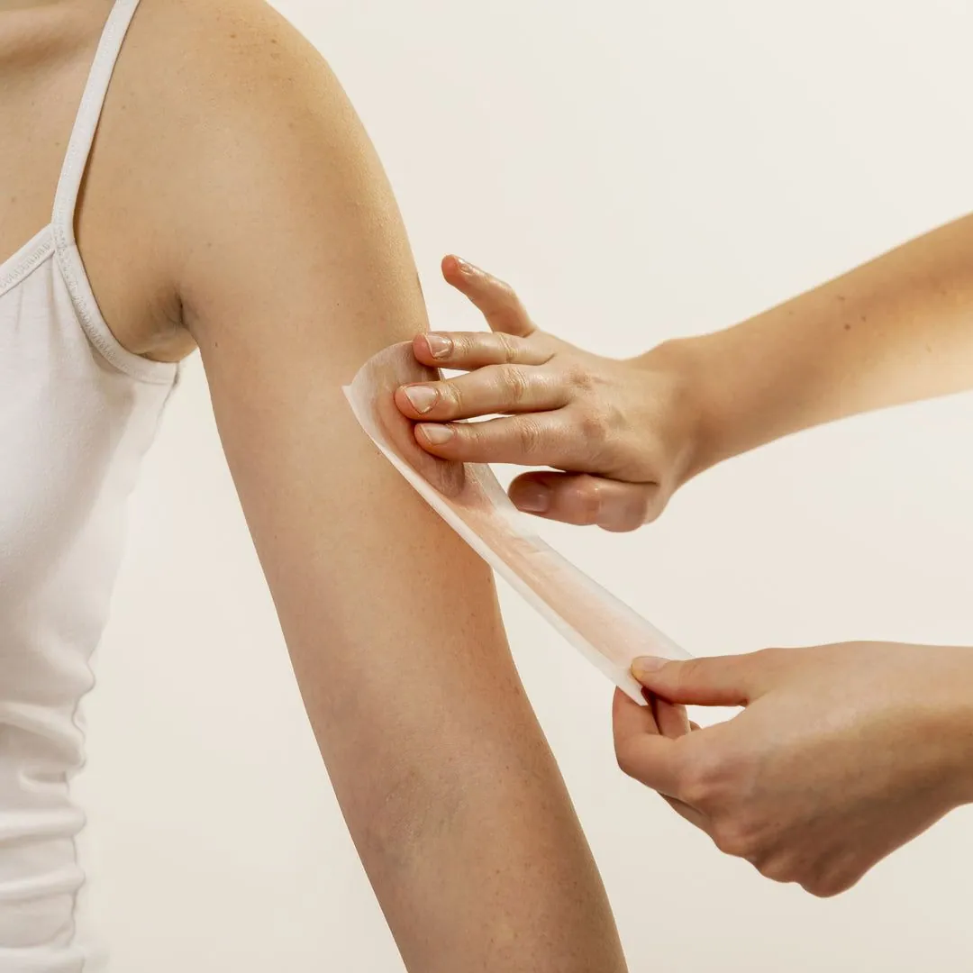 Arm waxing service with strip wax — smooth hair removal 78745 ATX at Le Posh Nail Bar
